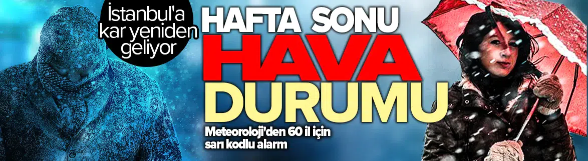 Hafta sonu hava nasıl olacak? Meteoroloji'den 60 il için sarı kodlu uyarı!