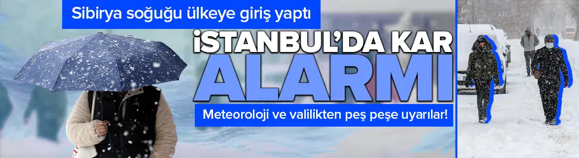Sibirya soğukları ve kar alarmı!