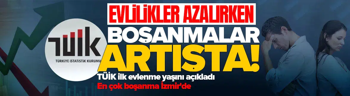 Evlilikler azalırken boşanmalar artışta!