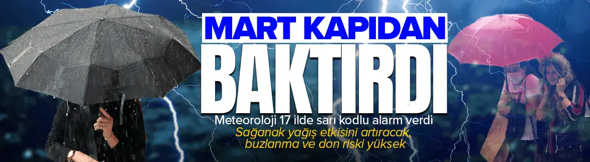 17 ilde sarı kodlu alarm verildi !