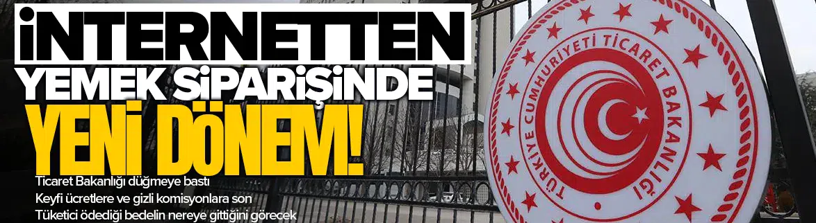 Yemek siparişinde 'komisyon' düzenlemesi!