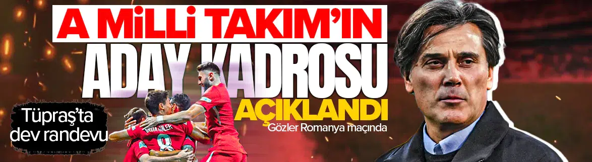 A Milli Takım'ın aday kadrosu açıklandı