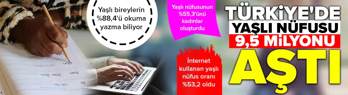 Türkiye'de yaşlı nüfusu 9 milyon 583 bin 59 kişi oldu