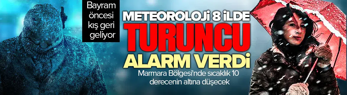 Bayram öncesi kış geri geliyor : 8 il için turuncu alarm verildi