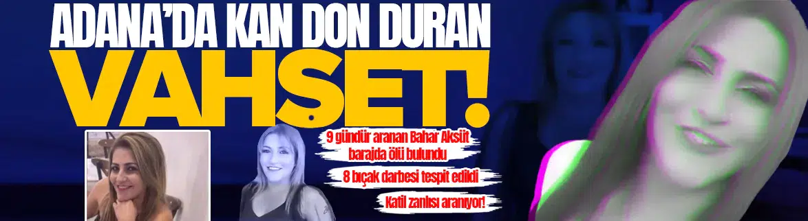 Genç kadını 8 yerinden bıçaklayıp baraja attılar!