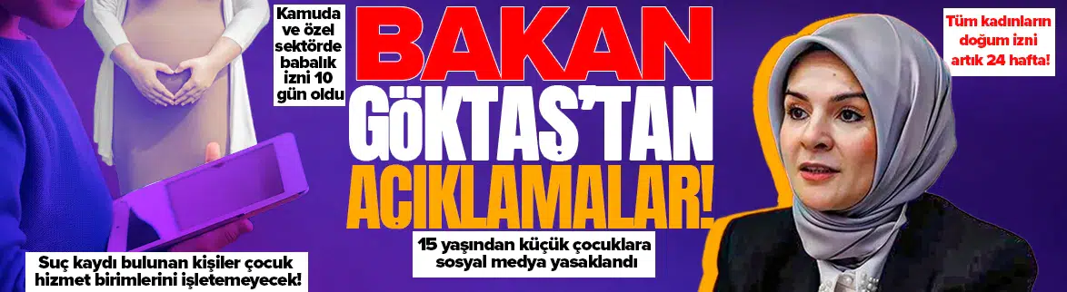 Çocuklara sosyal medya yasağı , annelere doğum izni müjdesi !