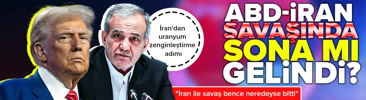 'İran ile savaş neredeyse bitti'