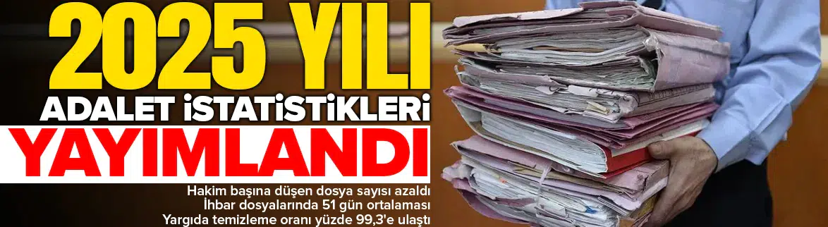 2025 yılı adalet istatistikleri yayımlandı