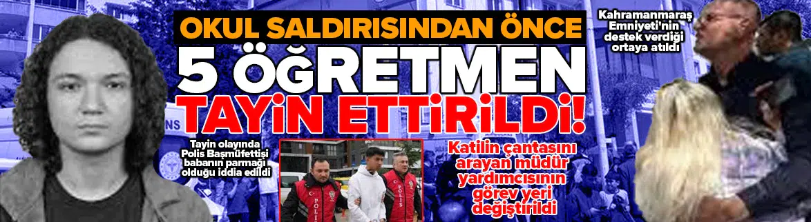 Katilin çantasını arayan müdür yardımcısı tayin ettirilmiş