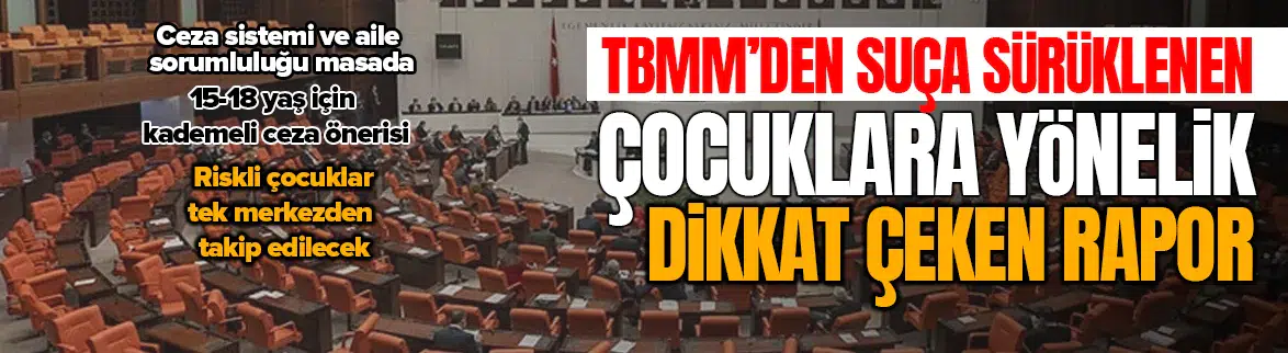 TBMM’den suça sürüklenen çocuklara yönelik rapor