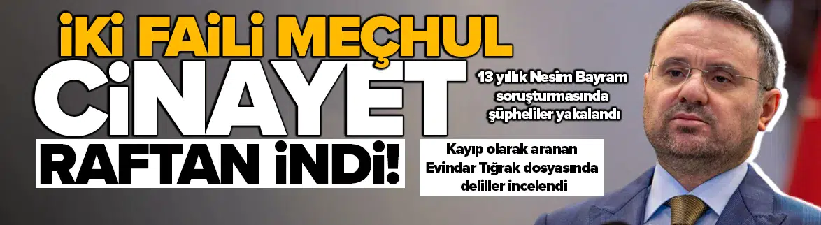 Faili meçhul soruşturmalar aydınlatılıyor