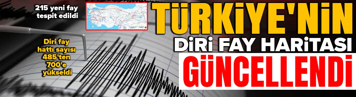 Türkiye'de diri fay sayısı 485'ten 700'e yükseldi