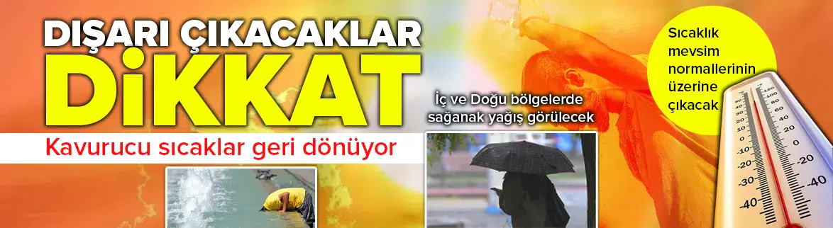 Kavurucu sıcaklar geri dönüyor !