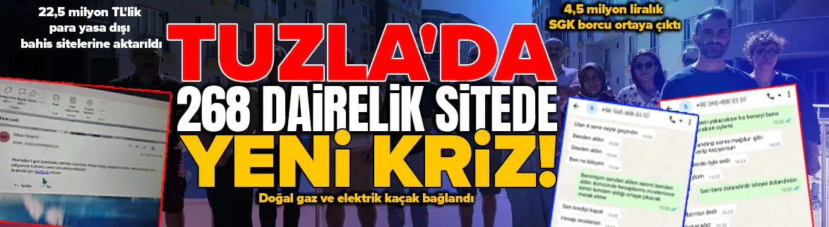 Tuzla'da 268 dairelik sitede yeni kriz