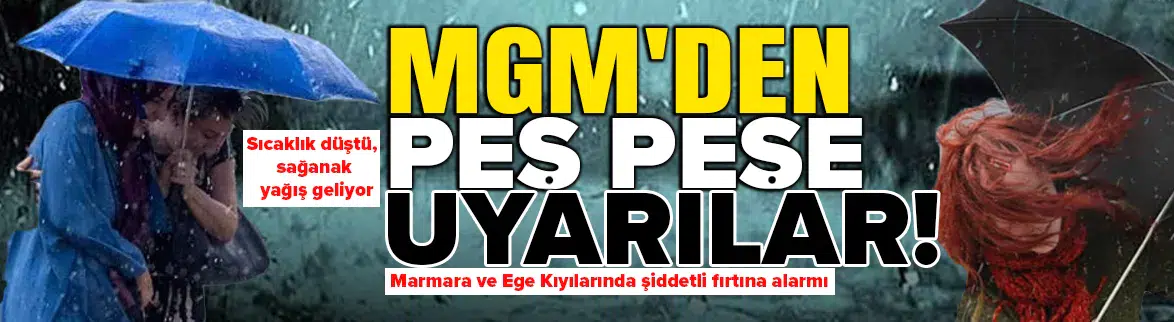 Sıcaklık düşüyor, sağanak ve kuvvetli rüzgar geliyor
