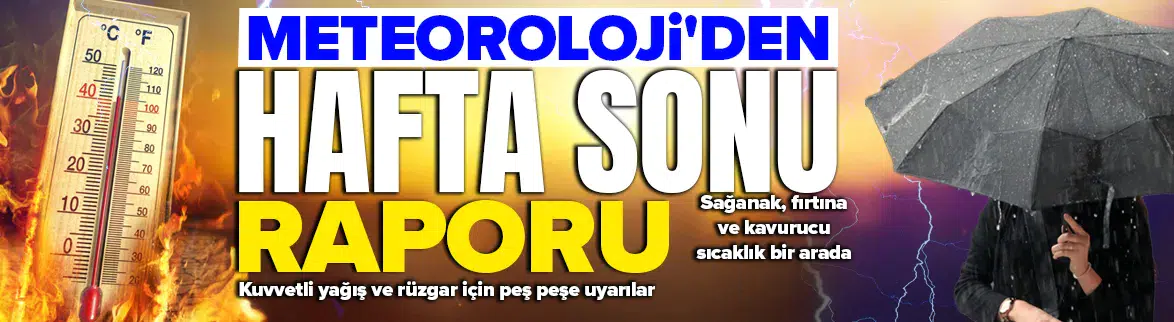 Meteoroloji'den hafta sonu raporu