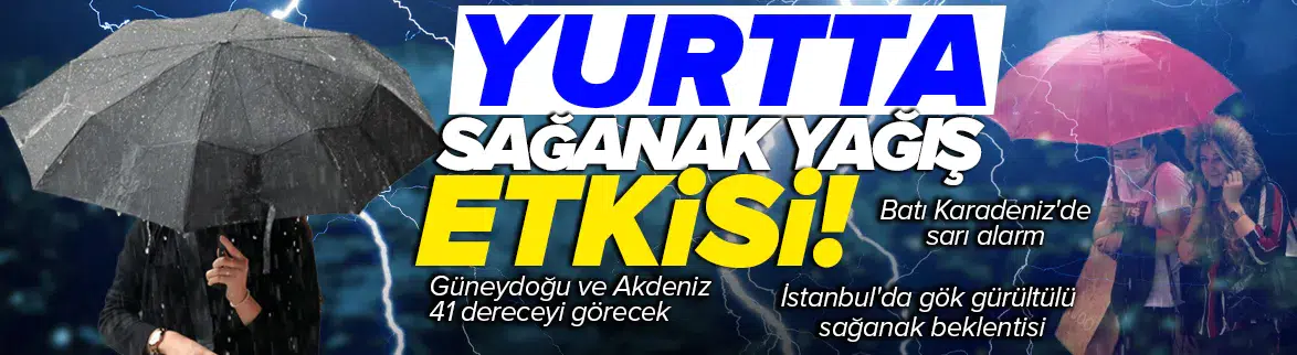 Meteoroloji’den kuvvetli yağış uyarısı : İki il için alarm verildi