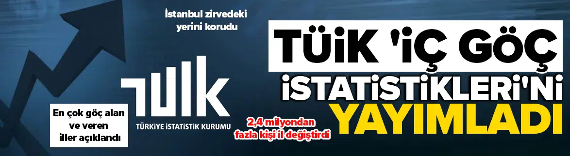 TÜİK 'İç Göç İstatistikleri'ni yayımladı