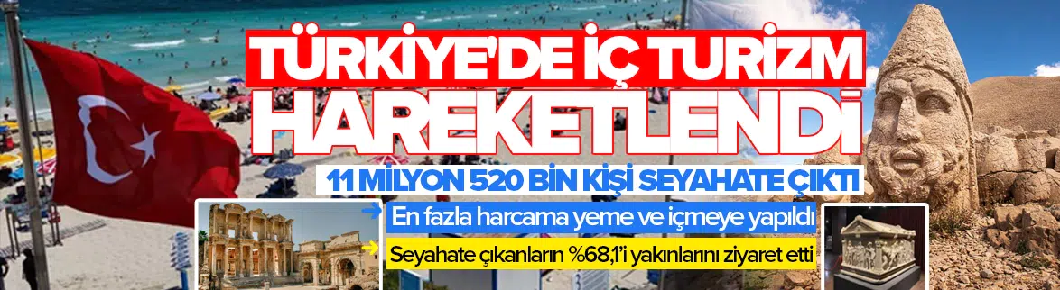Yerli turistin tatil ve seyahat harcaması yüzde 33,9 arttı