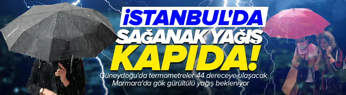 İstanbul dahil birçok ilde sağanak yağış kapıda