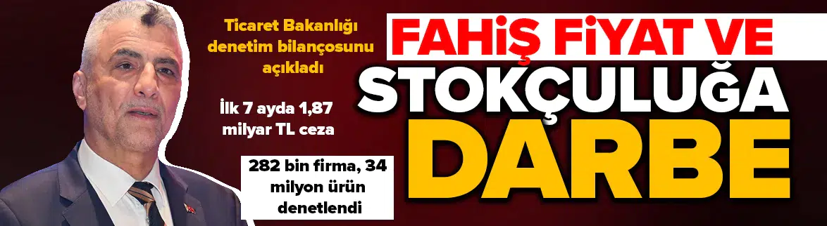 Yılın ilk 7 ayında 1,87 milyar TL ceza