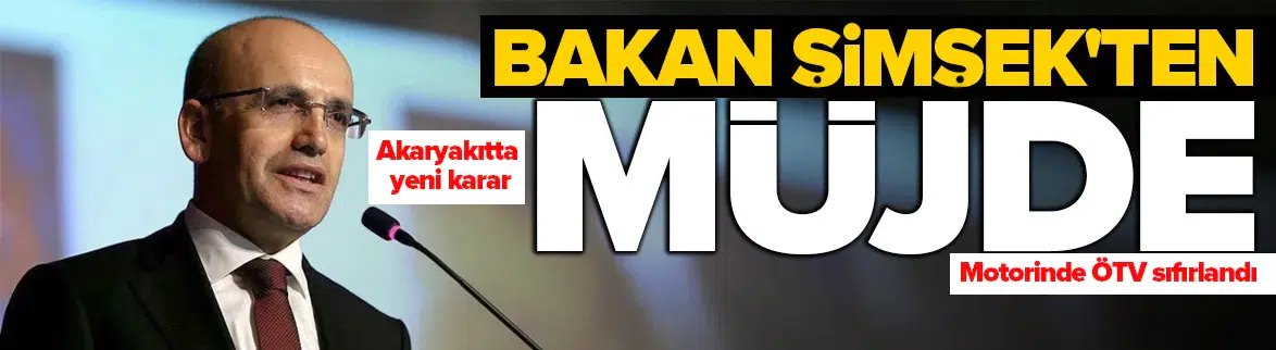 Bakan Şimşek'ten motorinde ÖTV açıklaması