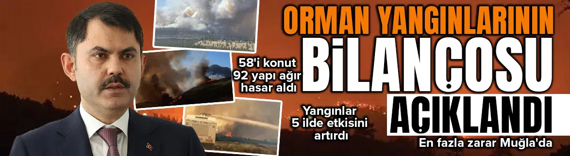 Bakan Kurum orman yangınlarının bilançosunu açıkladı