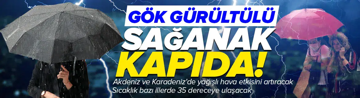 Gök gürültülü sağanak yağış kapıda
