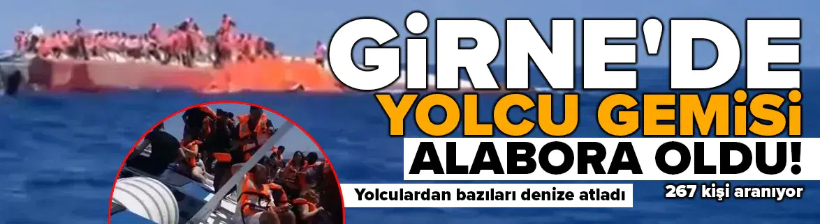 Girne açıklarında yolcu gemisi battı