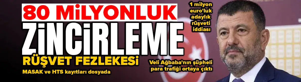Veli Ağbaba hakkında 80 milyon liralık rüşvet fezlekesi