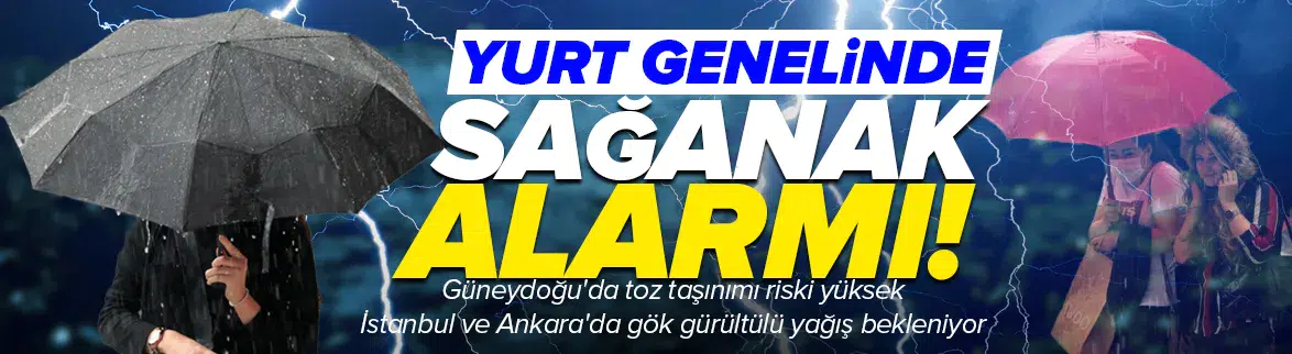 İstanbul dahil çok sayıda ilde sağanak riski !