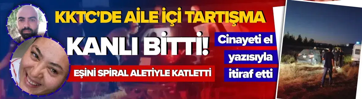 Tarlaya savrulan araçta karısını spiral aletiyle katletti