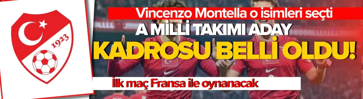 A Milli Takım'ın UEFA Uluslar A Ligi aday kadrosu açıklandı
