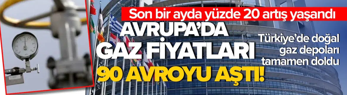 Avrupa'da doğal gaz fiyatları yükseldi: Türkiye'de depolar yüzde 100 doldu