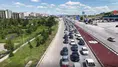 Kilit kavşak Kırıkkale'de trafik yoğunluğu yaşanıyor