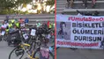 Ankara'da bisiklet kazalarında hayatını kaybedenler için farkındalık sürüşü gerçekleştirildi