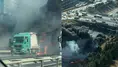 Esenyurt TEM Otoyolu'nda tırda yangın