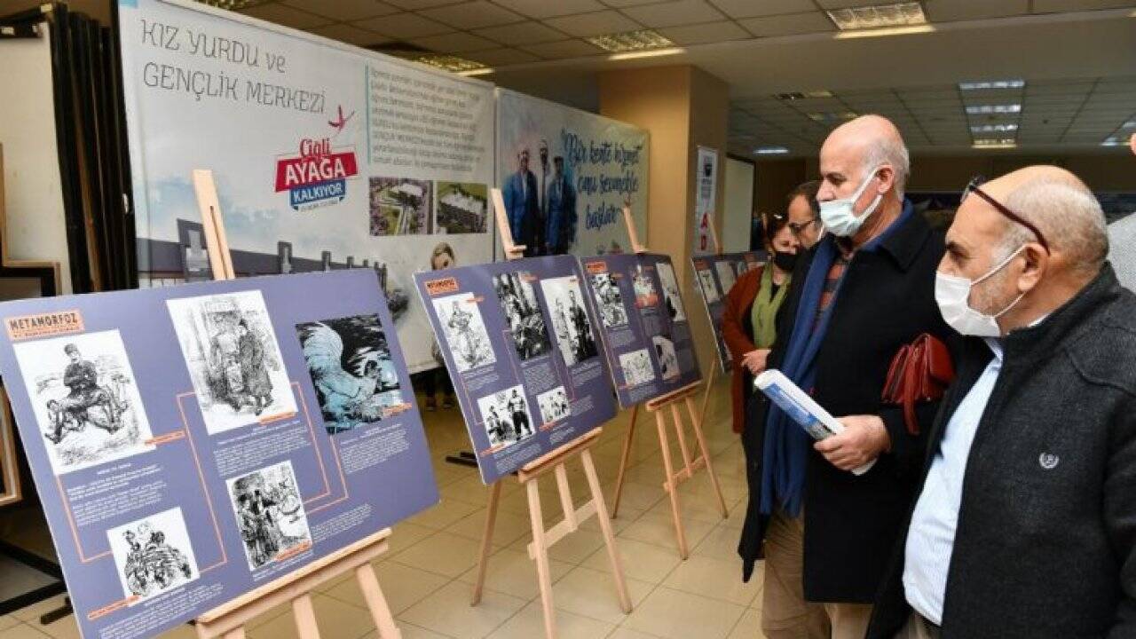 İzmir Çiğli Belediyesi’nden “Cumhuriyet” konulu karikatür sergisi