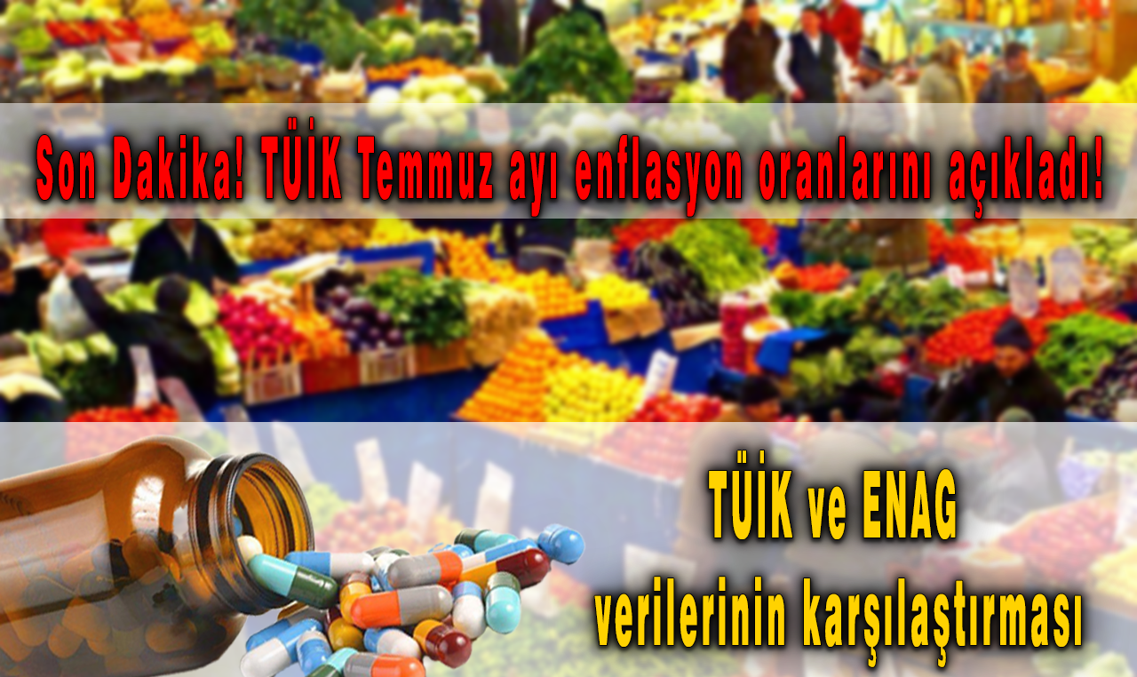 Son Dakika! TÜİK Temmuz ayı enflasyon oranlarını açıkladı! TÜİK ve ENAG verilerinin karşılaştırması