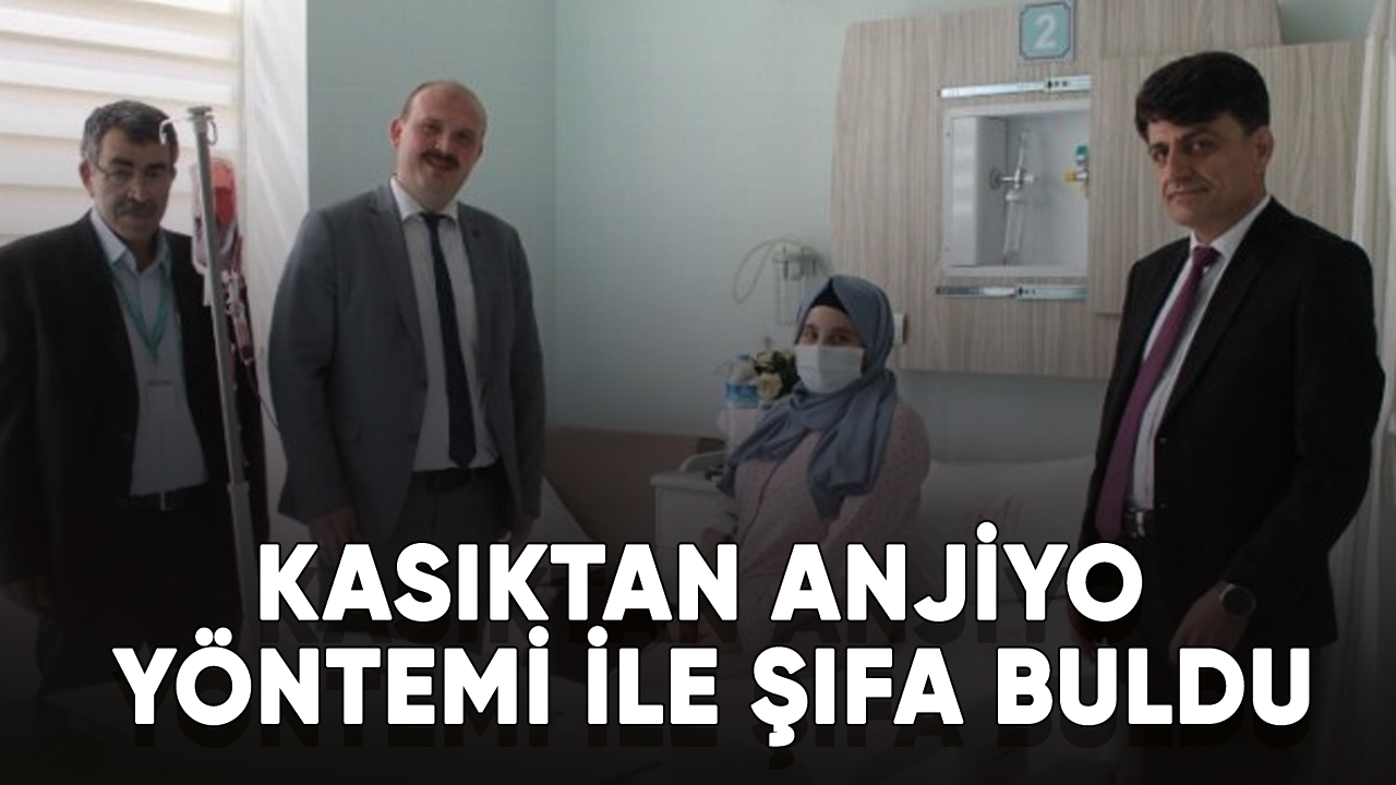 Kasıktan anjiyo yöntemi ile şifa buldu