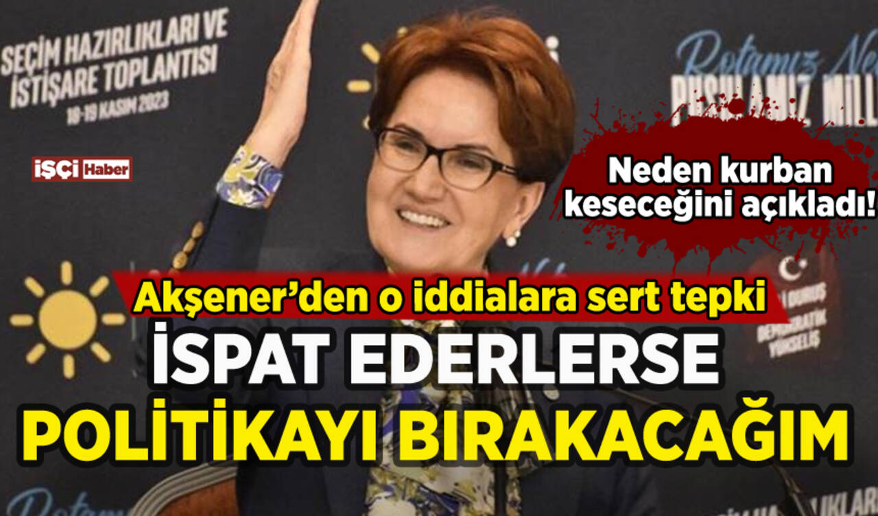 Akşener'den o iddialara sert tepki: İspat ederlerse politikayı bırakacağım