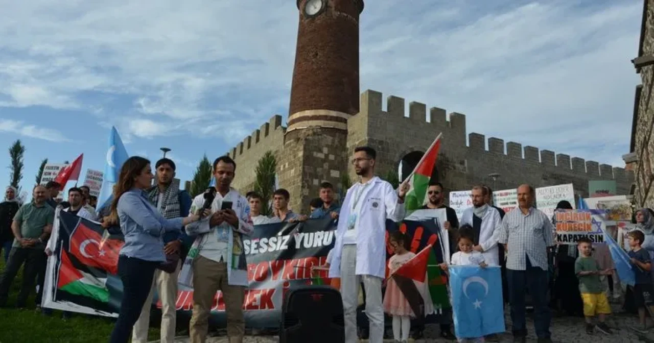 Erzurum’da sağlık çalışanlarından İsrail protestosu: 57 haftadır devam ediyor!