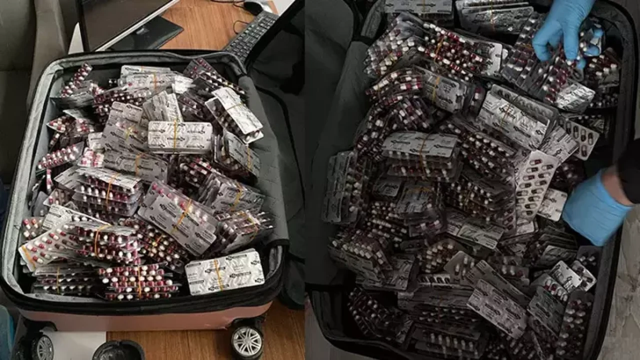 Çay ocağına yapılan baskında bavuldan binlerce sentetik hap ele geçirildi