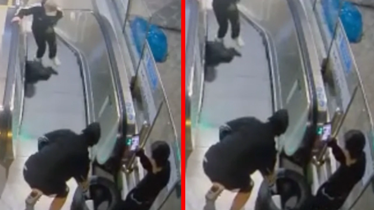 Esenler Metro istasyonunda şok olay: Yürüyen merdivene çöp ve lastik fırlattılar