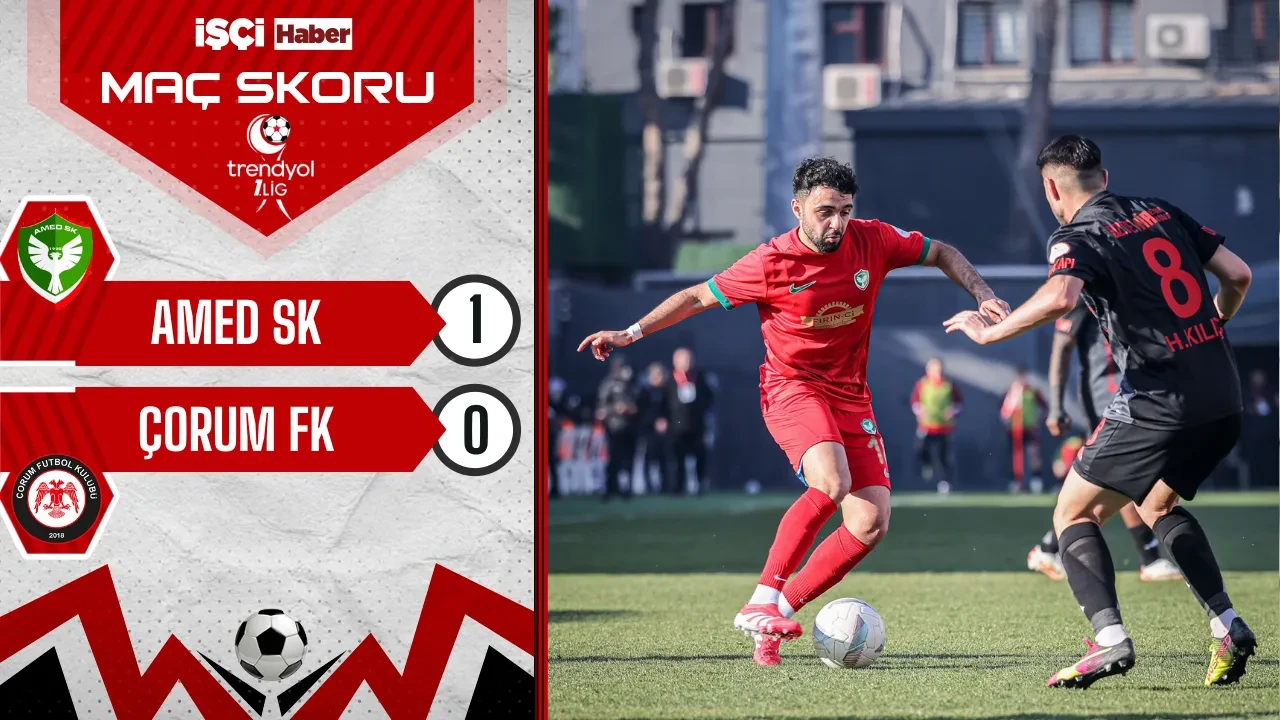 Amed SK, Çorum FK engelini tek golle geçti! 3 puanı hanesine yazdırdı