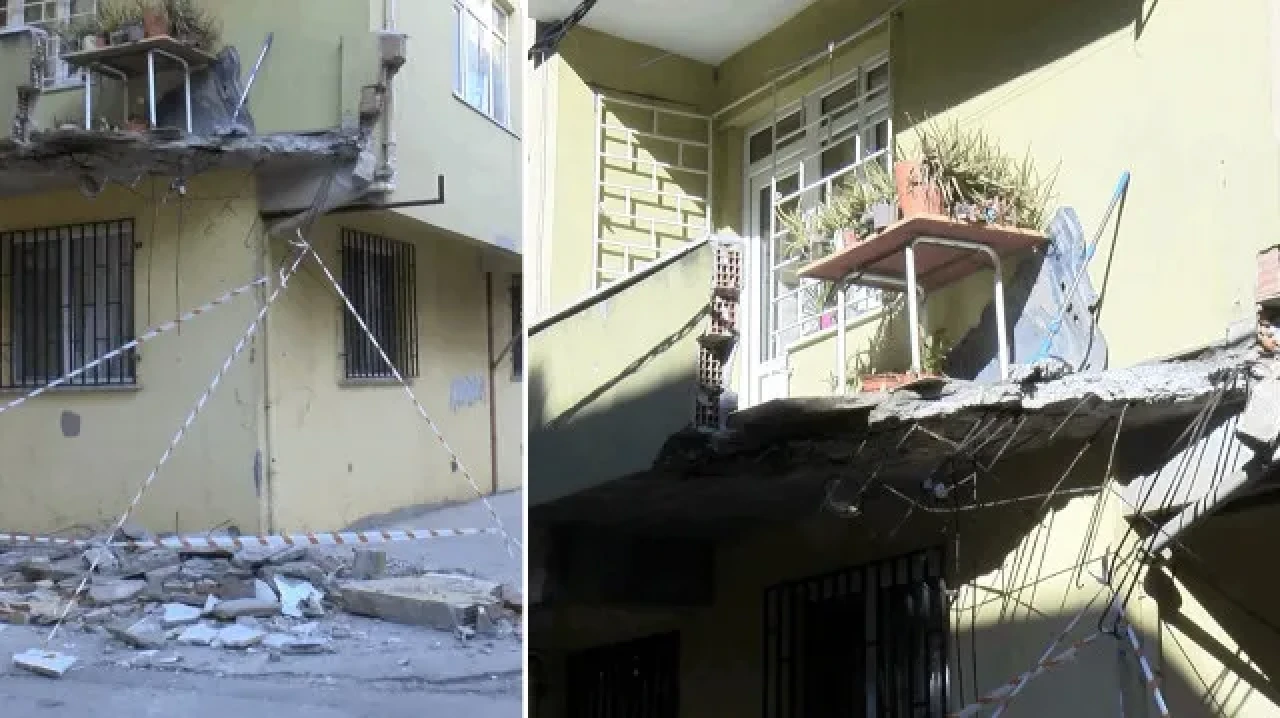 Pendik’te korku dolu anlar: Balkon çöktü, mahalle ayağa kalktı!
