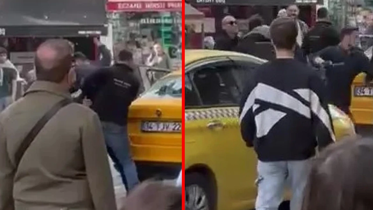 Kadıköyde esnaf ile taksici arasında bıçaklı kavga çıktı! O anlar kamerada