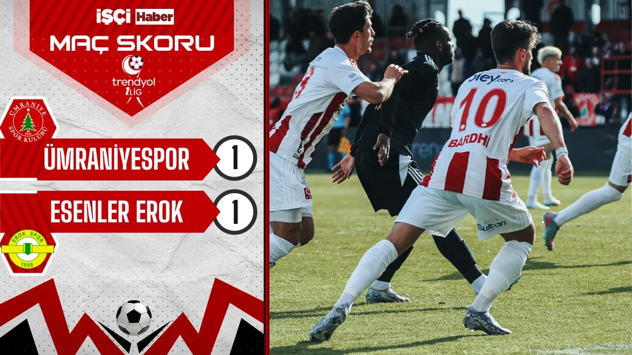 Ümraniyespor ve Esenler Erokspor puanları paylaştı