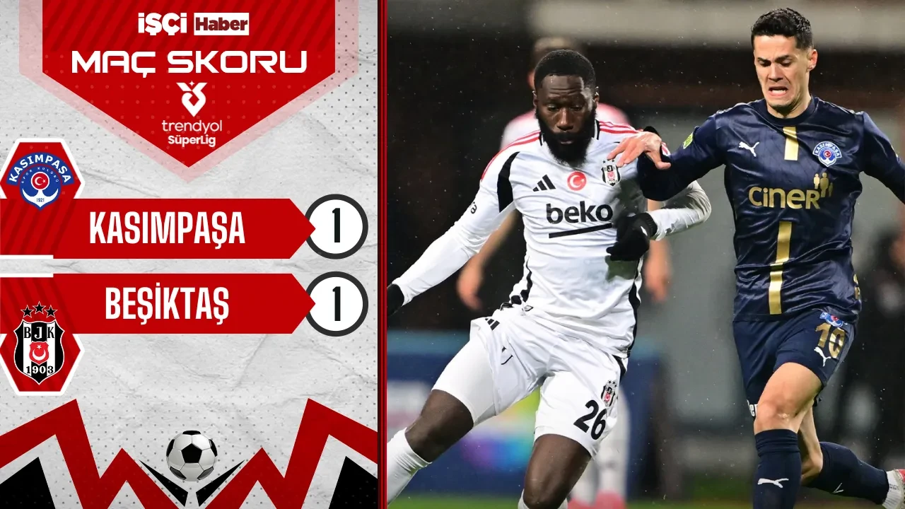 Beşiktaş, Kasımpaşa deplasmanında puanı son anlarda kurtardı