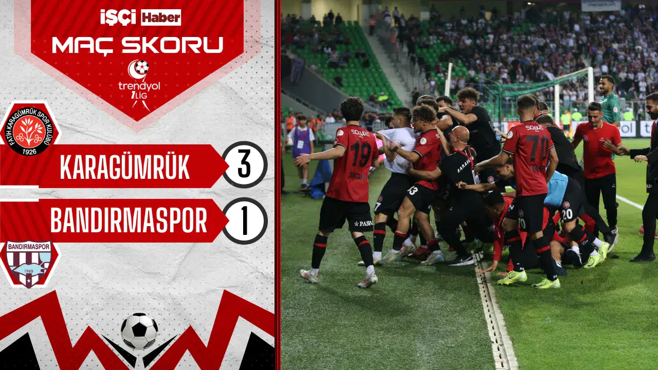 Süper Lig'e yükselen son ekip Fatih Karagümrük oldu! Bandırmaspor'u 3 golle saf dışı bıraktı